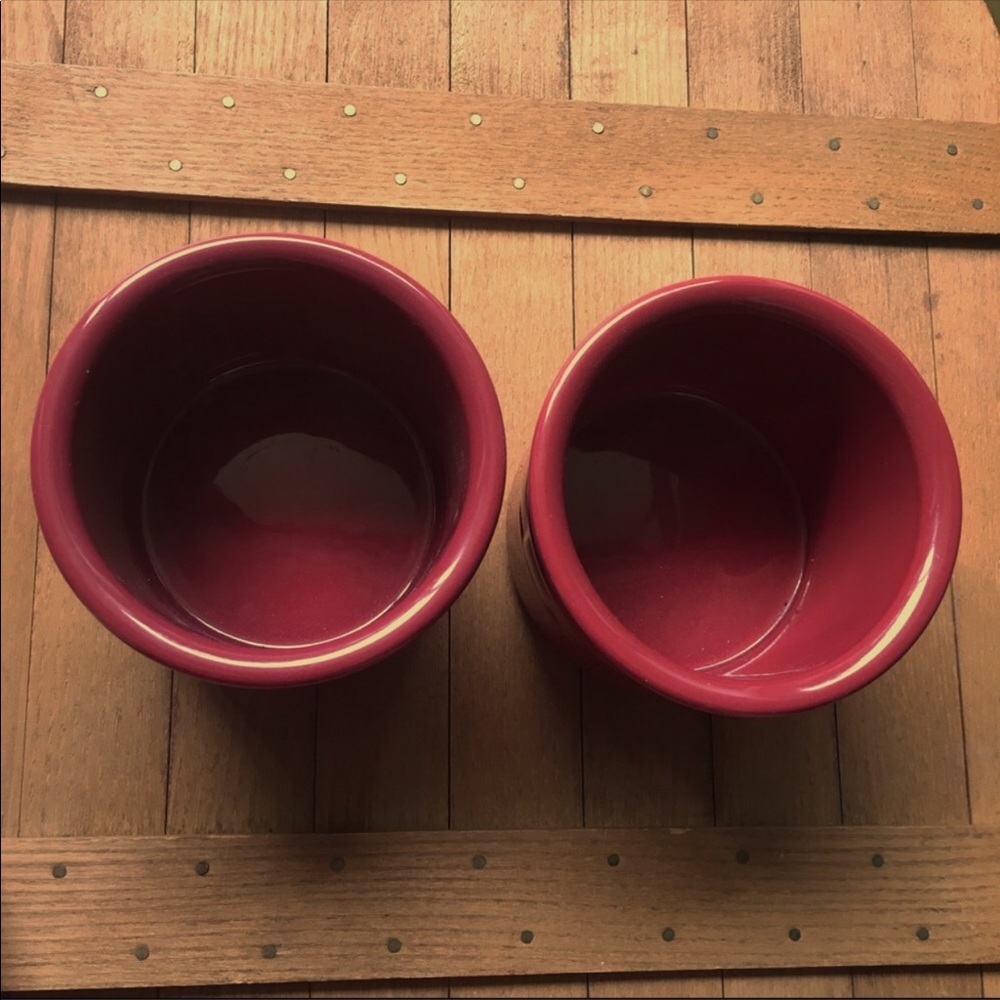 Perfect! Longaberger Two Paprika Salt Crocks